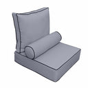 Large Size Outdoor Deep Seat Back Rest Bolster Cushion Insert and Slip Cover Set