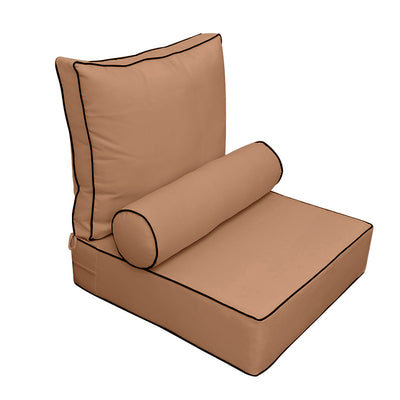 Large Size Outdoor Deep Seat Back Rest Bolster SLIP COVERS ONLY