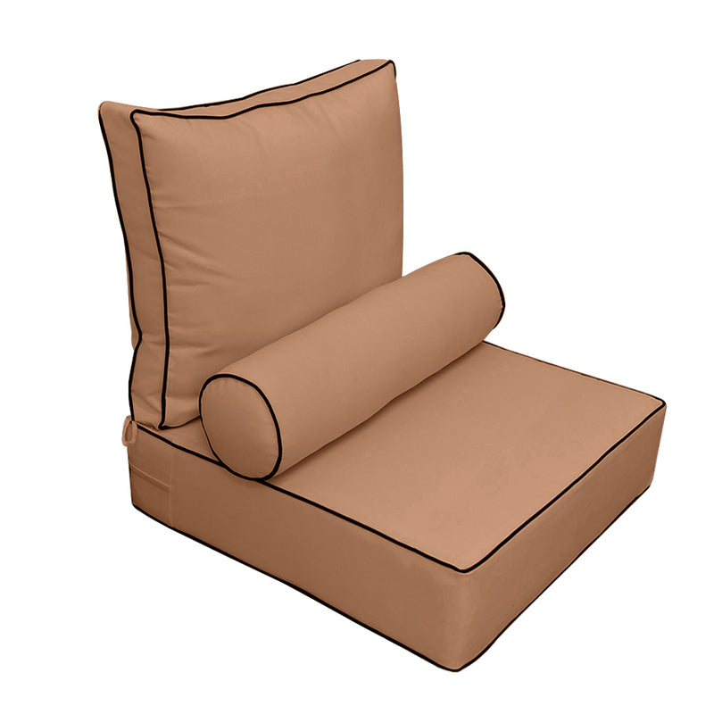 Large Size Outdoor Deep Seat Back Rest Bolster SLIP COVERS ONLY