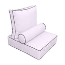 Large Size Outdoor Deep Seat Back Rest Bolster Cushion Insert and Slip Cover Set