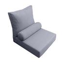 Large Size Outdoor Deep Seat Back Rest Bolster Cushion Insert and Slip Cover Set