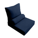 Large Size Outdoor Deep Seat Back Rest Bolster Cushion Insert and Slip Cover Set