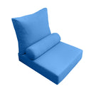 Large Size Outdoor Deep Seat Back Rest Bolster Cushion Insert and Slip Cover Set