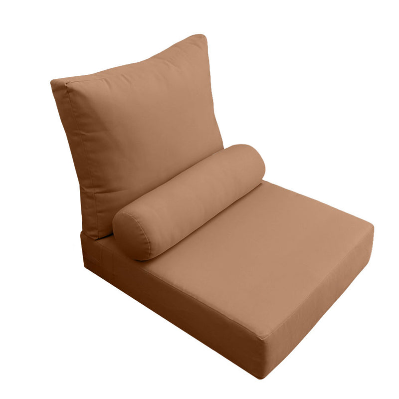 Large Size Outdoor Deep Seat Back Rest Bolster SLIP COVERS ONLY
