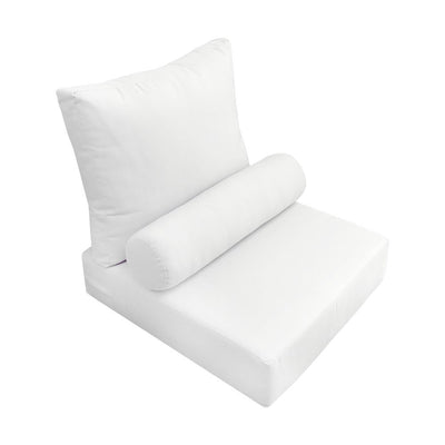 Large Size Outdoor Deep Seat Back Rest Bolster Cushion Insert and Slip Cover Set