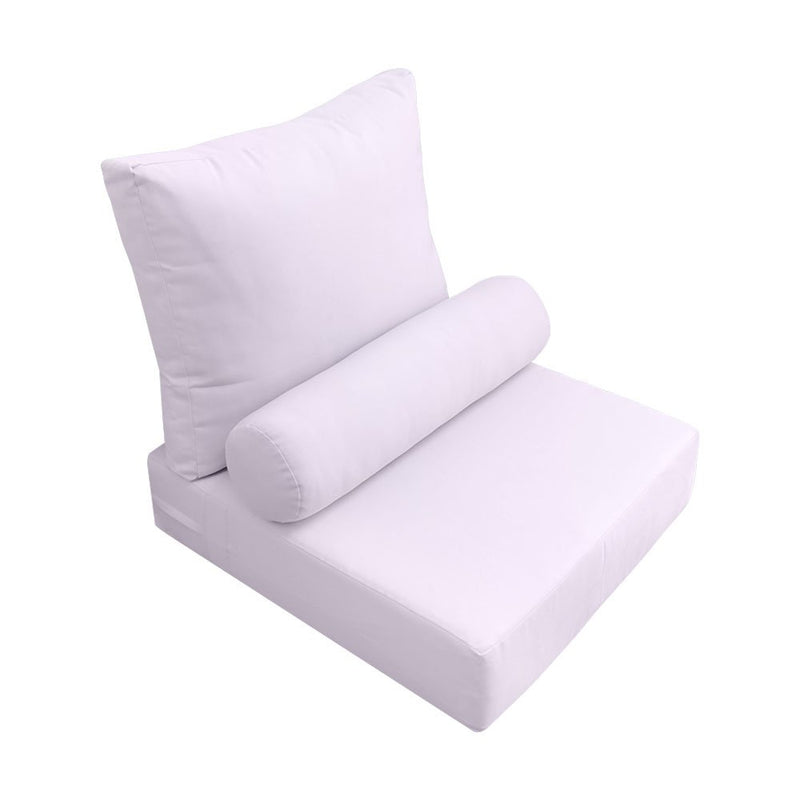 Large Size Outdoor Deep Seat Back Rest Bolster Cushion Insert and Slip Cover Set