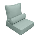 Large Size Outdoor Deep Seat Back Rest Bolster Cushion Insert and Slip Cover Set