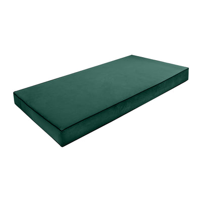 Model V2 - Velvet Indoor Daybed Mattress Bolster Backrest Cushions and Covers |Complete Set|