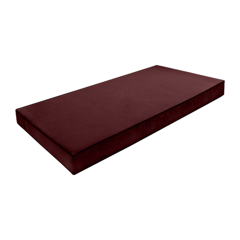 Model V4 - Velvet Indoor Daybed Mattress Bolster Backrest Cushions and Covers |Complete Set|