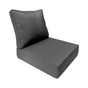 Large Size Outdoor Deep Seat Back Rest Bolster Cushion Insert and Slip Cover Set