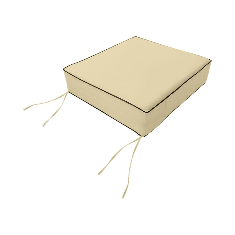 Large Size Outdoor Deep Seat Back Rest Bolster Cushion Insert and Slip Cover Set
