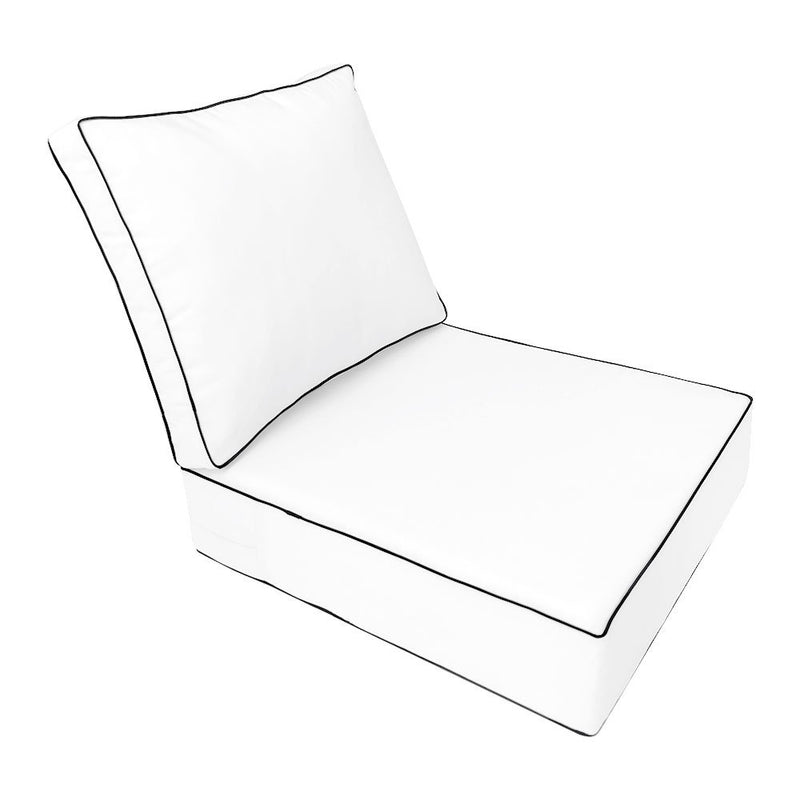 Large Size Outdoor Deep Seat Back Rest Bolster SLIP COVERS ONLY