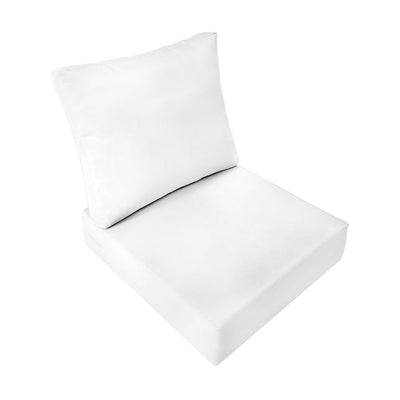 Large Size Outdoor Deep Seat Back Rest Bolster Cushion Insert and Slip Cover Set