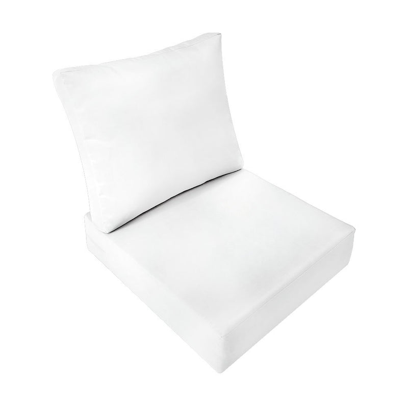 Large Size Outdoor Deep Seat Back Rest Bolster Cushion Insert and Slip Cover Set