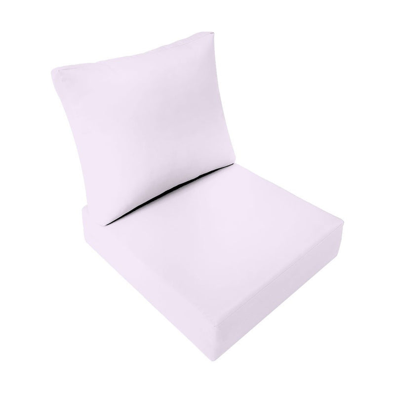Large Size Outdoor Deep Seat Back Rest Bolster Cushion Insert and Slip Cover Set