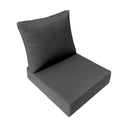 Large Size Outdoor Deep Seat Back Rest Bolster Cushion Insert and Slip Cover Set