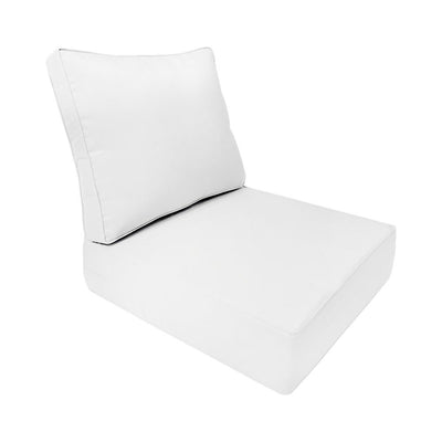 Large Size Outdoor Deep Seat Back Rest Bolster Cushion Insert and Slip Cover Set