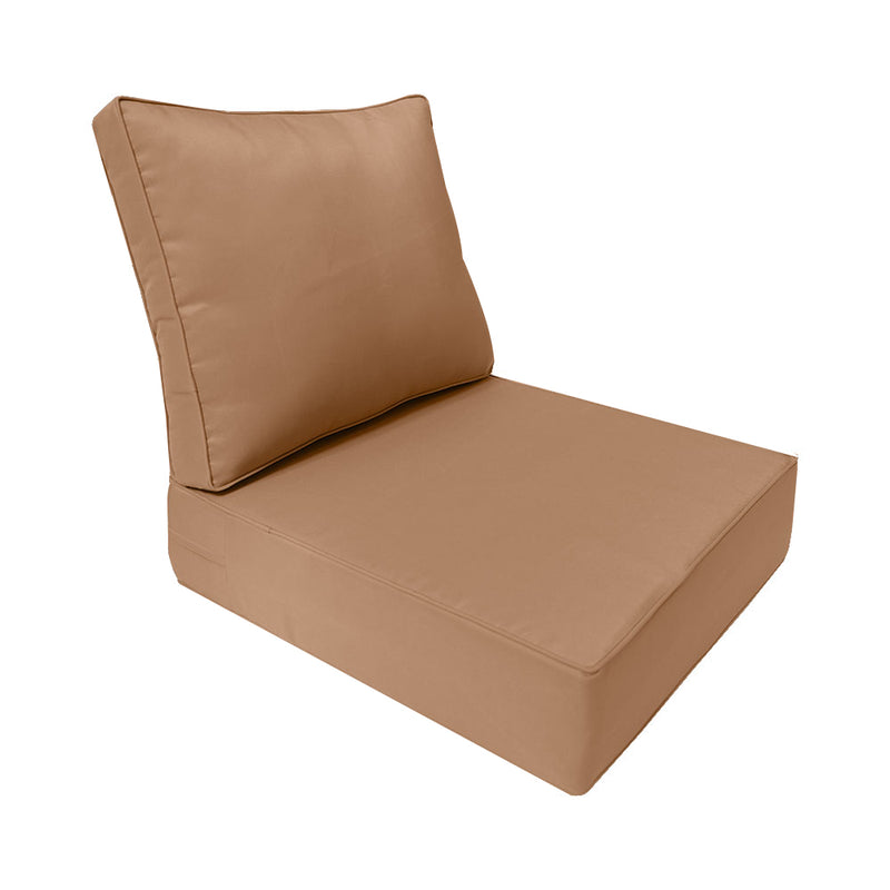 Large Size Outdoor Deep Seat Back Rest Bolster SLIP COVERS ONLY
