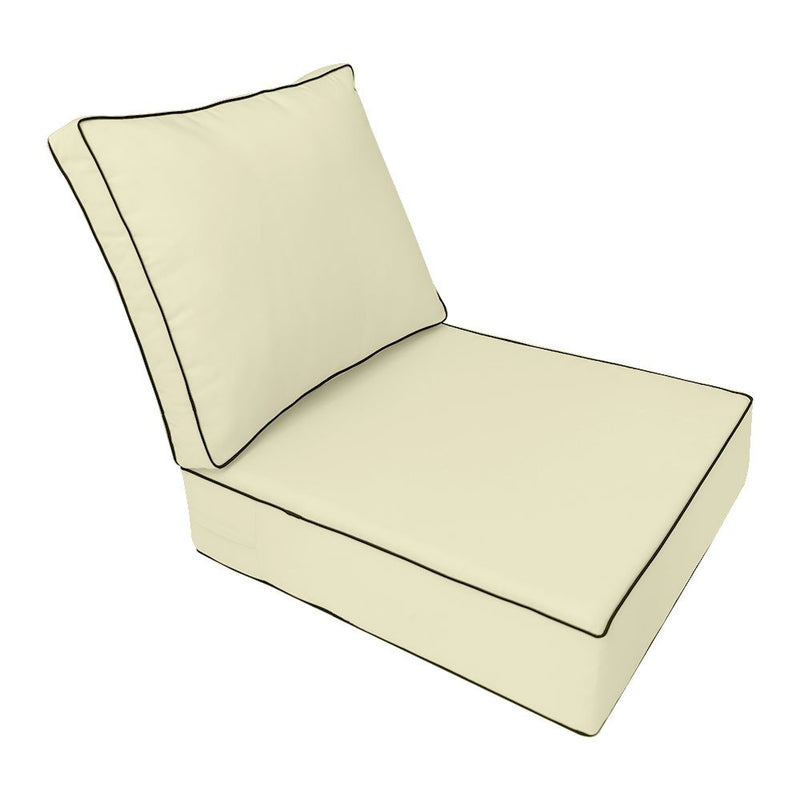 Large Size Outdoor Deep Seat Back Rest Bolster SLIP COVERS ONLY