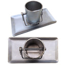 Galvanized Jack Foot Plate for Boat and Utility Trailers – 2 Inch Tube with Pin