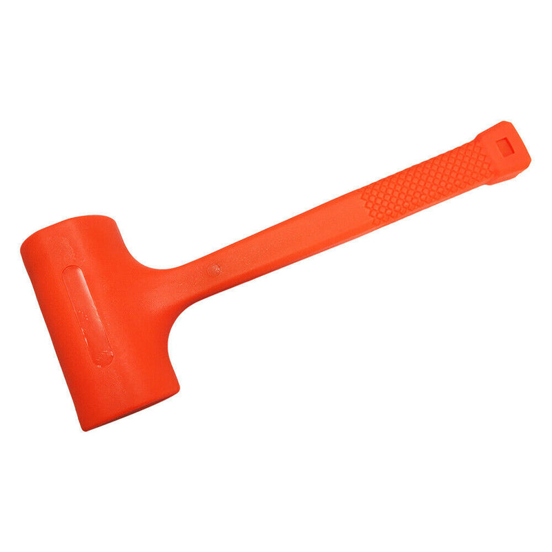 12"L Orange Dead Blow Rubber Mallet 1 LB Non-Marring And Non-Sparking Soft