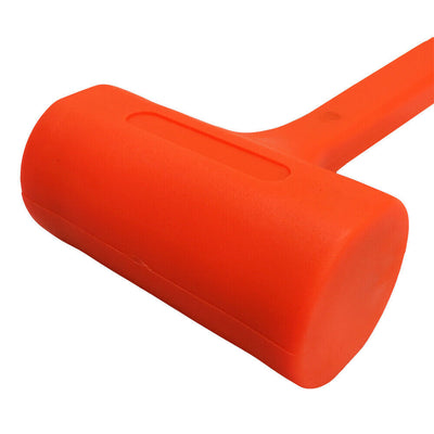 12"L Orange Dead Blow Rubber Mallet 1 LB Non-Marring And Non-Sparking Soft