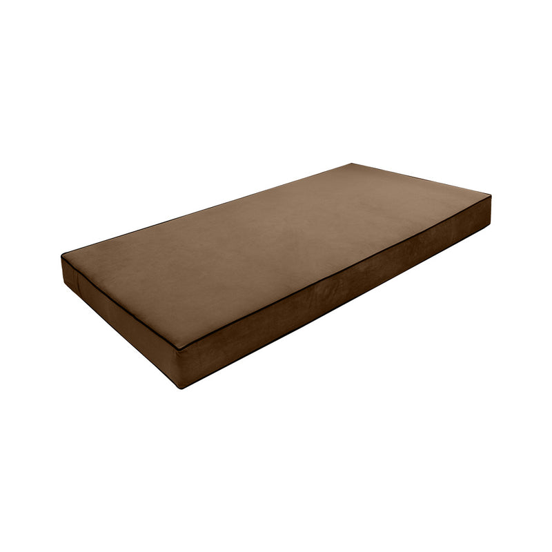 Model V2 - Velvet Indoor Daybed Mattress Bolster Backrest Cushions and Covers |Complete Set|