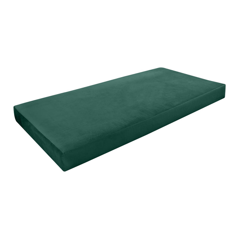 Model V2 - Velvet Indoor Daybed Mattress Bolster Backrest Cushions and Covers |Complete Set|