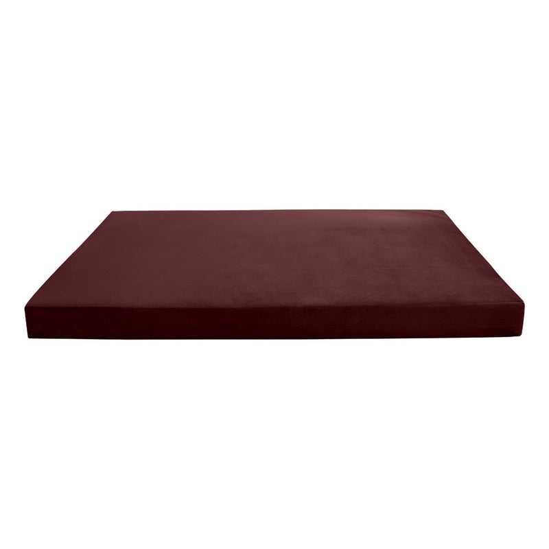 Model V2 - Velvet Indoor Daybed Mattress Bolster Backrest Cushions and Covers |Complete Set|