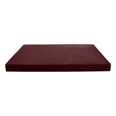 Model V5 - Velvet Indoor Daybed Mattress Bolster Pillow |COVERS ONLY|