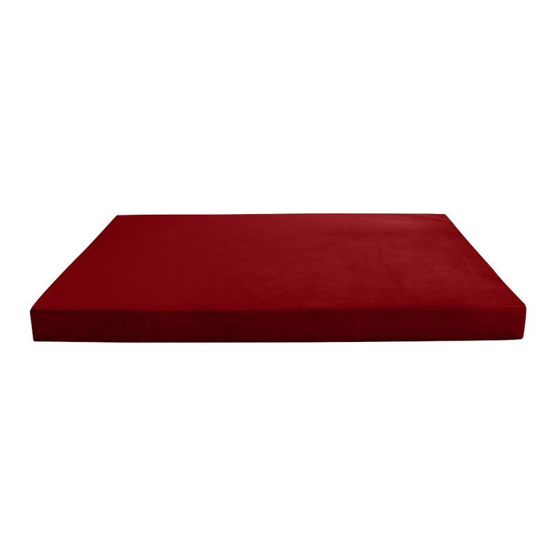 Model V2 - Velvet Indoor Daybed Mattress Bolster Backrest Cushions and Covers |Complete Set|