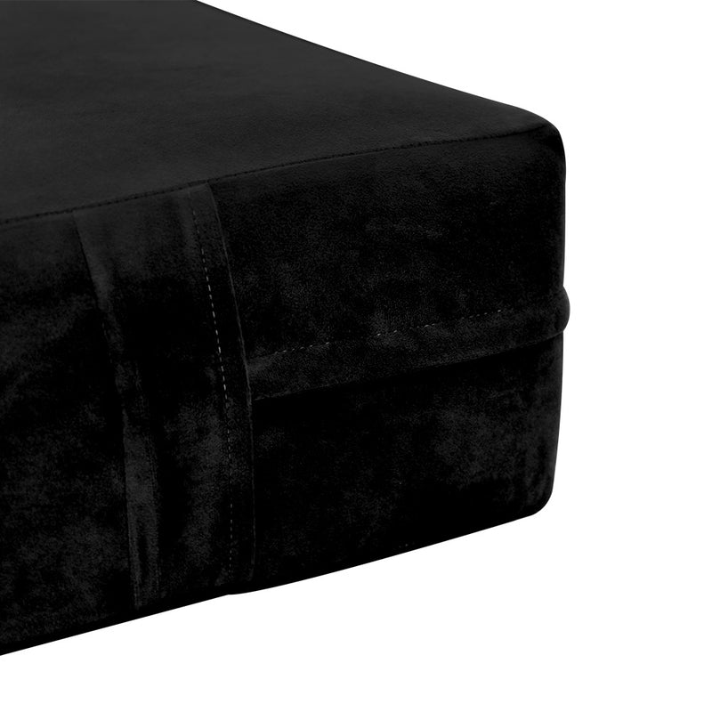 COVER ONLY Twin-XL Knife Edge Velvet Indoor Daybed Mattress Sheet 80"x39"x6"- AD374