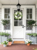 24” Spring Botanical Artificial Hydrangea & Ranunculus Wreath, Silk Floral Front Door Wreath, Lifelike Seasonal Flower Décor for Farmhouse Wall, Entryway & Home Decoration