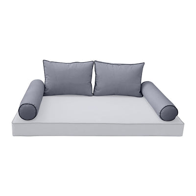 Model-1 CRIB SIZE Bolster & Back Pillow Cushion Outdoor SLIP COVER ONLY