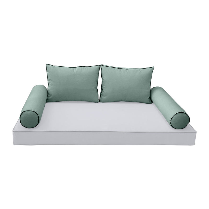 Model-1 CRIB SIZE Bolster & Back Pillow Cushion Outdoor SLIP COVER ONLY
