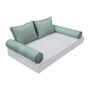Model-1 TWIN SIZE Bolster & Back Pillow Cushion Outdoor SLIP COVER ONLY