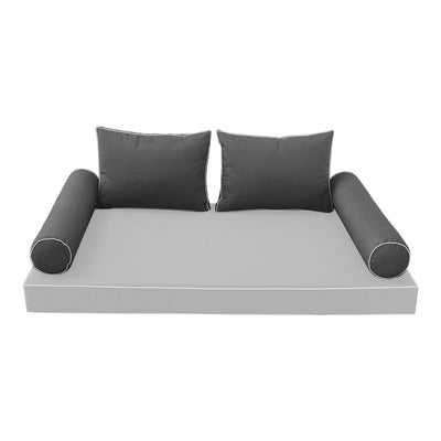 Model-1 CRIB SIZE Bolster & Back Pillow Cushion Outdoor SLIP COVER ONLY
