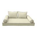 Model-1 Full Size (75" x 54" x 6") Outdoor Daybed Mattress Bolster Backrest Cushion Pillow |COVERS ONLY|