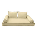 Model-1 Full Size (75" x 54" x 6") Outdoor Daybed Mattress Bolster Backrest Cushion Pillow |COVERS ONLY|