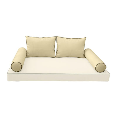 Model-1 CRIB SIZE Bolster & Back Pillow Cushion Outdoor SLIP COVER ONLY