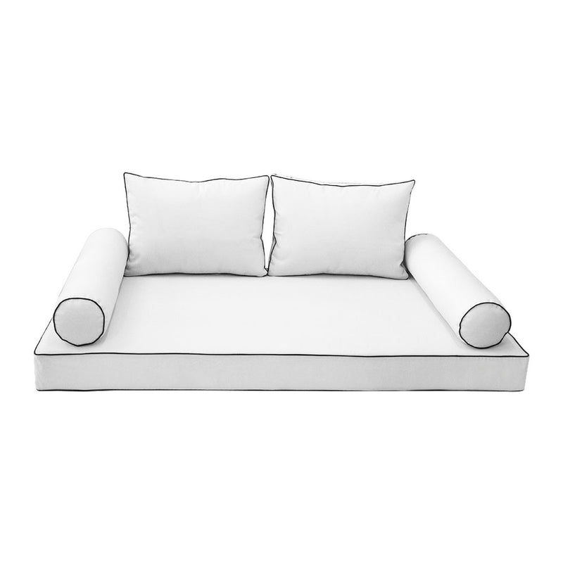 Model-1 Twin Size (75" x 39" x 6") Outdoor Daybed Mattress Bolster Backrest Cushion Pillow |COVERS ONLY|