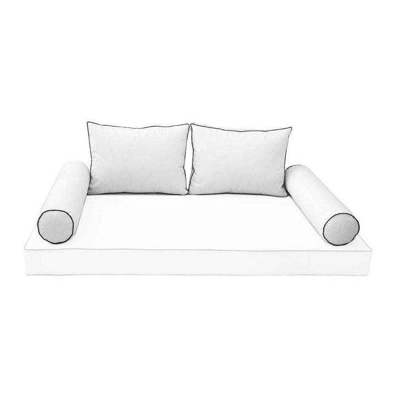 Model-1 CRIB SIZE Bolster & Back Pillow Cushion Outdoor SLIP COVER ONLY
