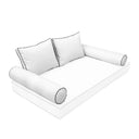 Model-1 CRIB SIZE Bolster & Back Pillow Cushion Outdoor SLIP COVER ONLY