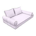 Model-1 Twin-XL Size (80" x 39" x 6") Outdoor Daybed Mattress Bolster Backrest Cushion Pillow |COVERS ONLY|