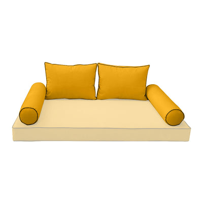 Model-1 TWIN SIZE Bolster & Back Pillow Cushion Outdoor SLIP COVER ONLY