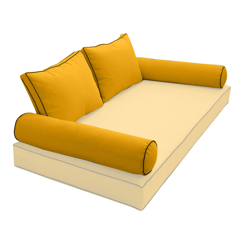 Model-1 TWIN SIZE Bolster & Back Pillow Cushion Outdoor SLIP COVER ONLY