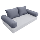 Model-1 QUEEN SIZE Bolster & Back Pillow Cushion Outdoor SLIP COVER ONLY