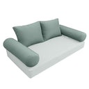 Model-1 CRIB SIZE Bolster & Back Pillow Cushion Outdoor SLIP COVER ONLY