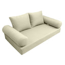 Model-1 Twin-XL Size (80" x 39" x 6") Outdoor Daybed Mattress Bolster Backrest Cushion Pillow |COVERS ONLY|