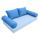 Model-1 CRIB SIZE Bolster & Back Pillow Cushion Outdoor SLIP COVER ONLY